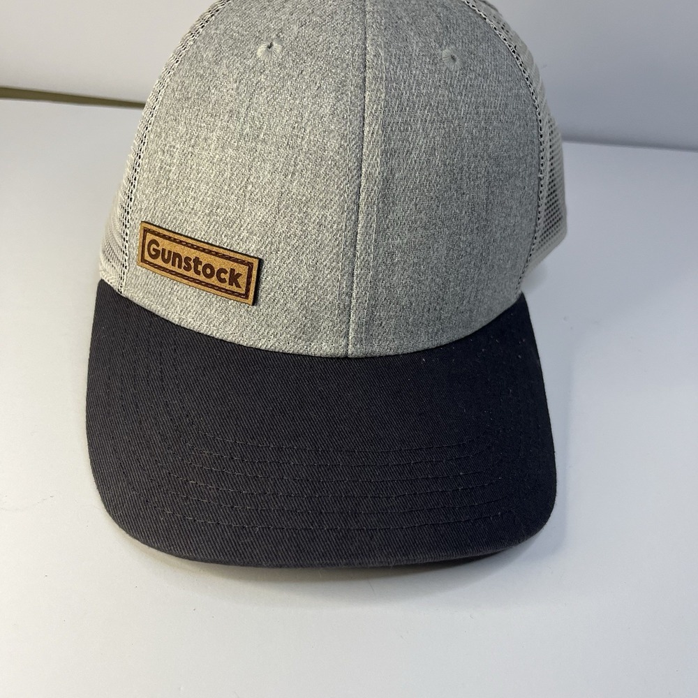 Locale Outdoor Gunstock Mountain Resort New Hampshire Trucker Hat Leather Patch